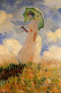  Monet Art - Femme avec un parasol Claude Monet